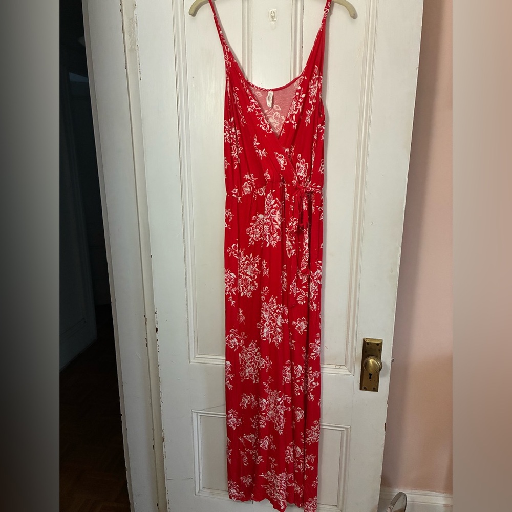 Floral Red Maxi Dress